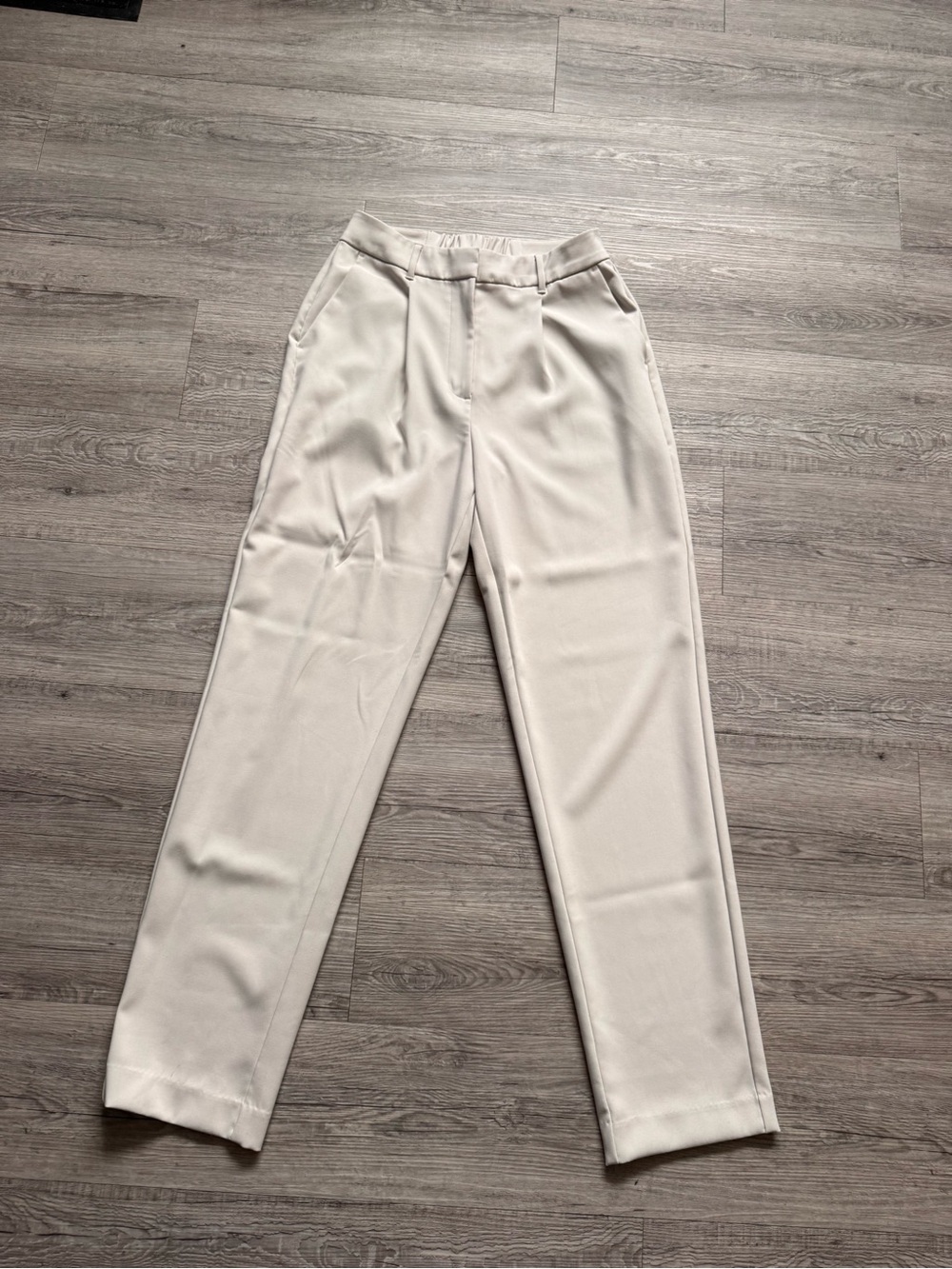 Old Navy Tall Cream Tailored High-Rise Trousers
